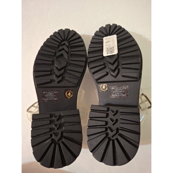 ASOS DESIGN Black Platform Buckle Sandals Chunky Women's Size 6 - Picture 6 of 9